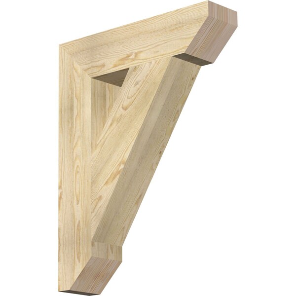 Ekena Millwork Traditional Slat Rough Sawn Bracket, Douglas Fir, 6"W x 26"D x 34"H BKT06X26X34TRA06RDF - main
